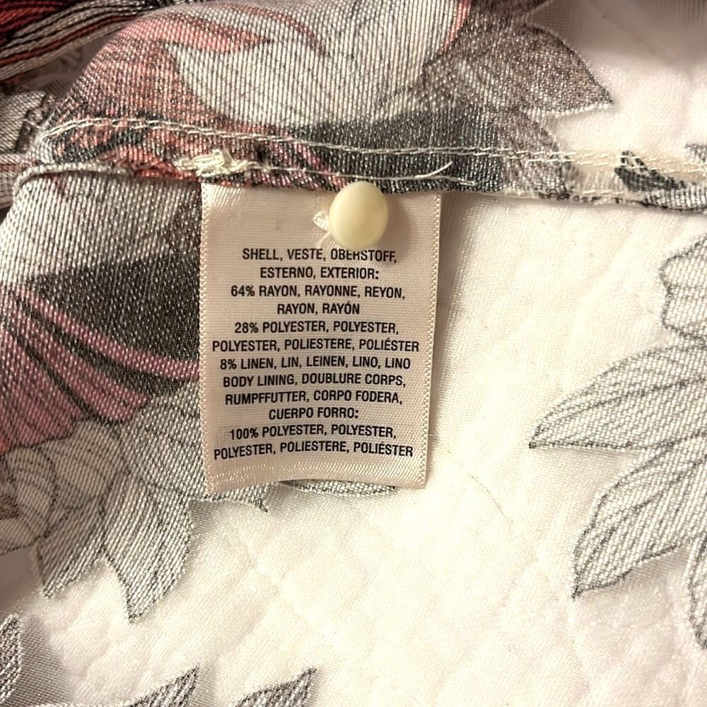 Anthropologie Moulinette Soeurs Terrace Blush Floral Sheer Peplum Top Cream Sz 2 - Picture 6 of 10